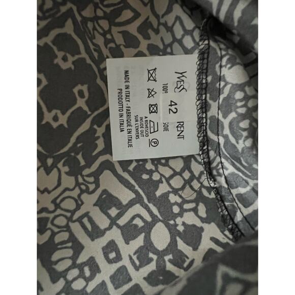 YSL Yves Saint Laurent 100% Silk Blouse EU 38 US 6 Abstract Sleeveless Shell - Picture 4 of 6